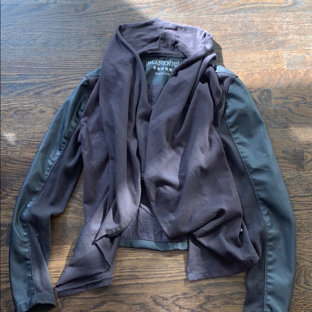 Casual faux leather jacket